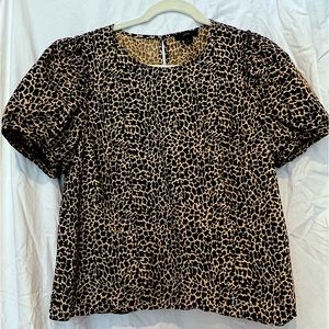J Crew animal print blouse